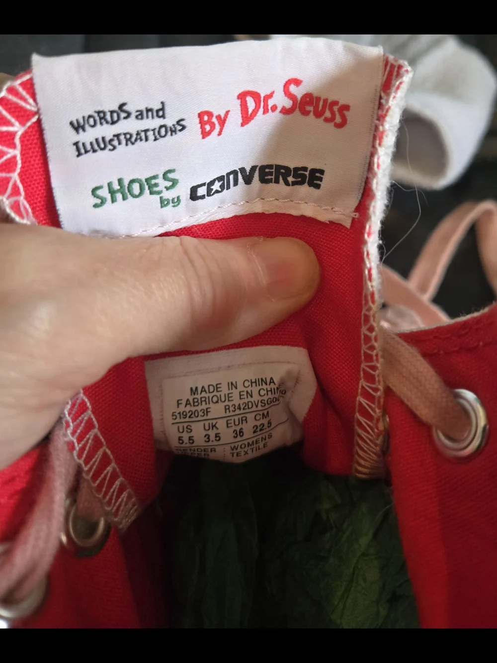 Converse X The Grinch That Stole Christmas, Sz 3.5